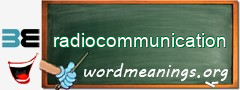 WordMeaning blackboard for radiocommunication